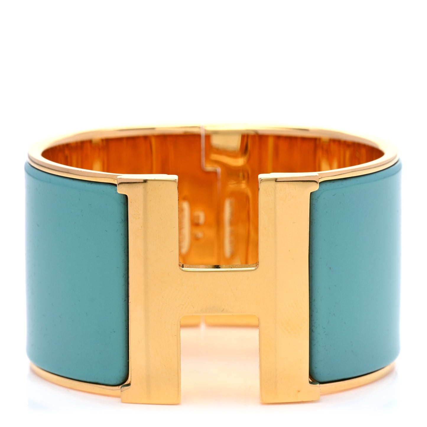 Enamel Extra Wide Clic Clac H Bracelet PM Emeraude