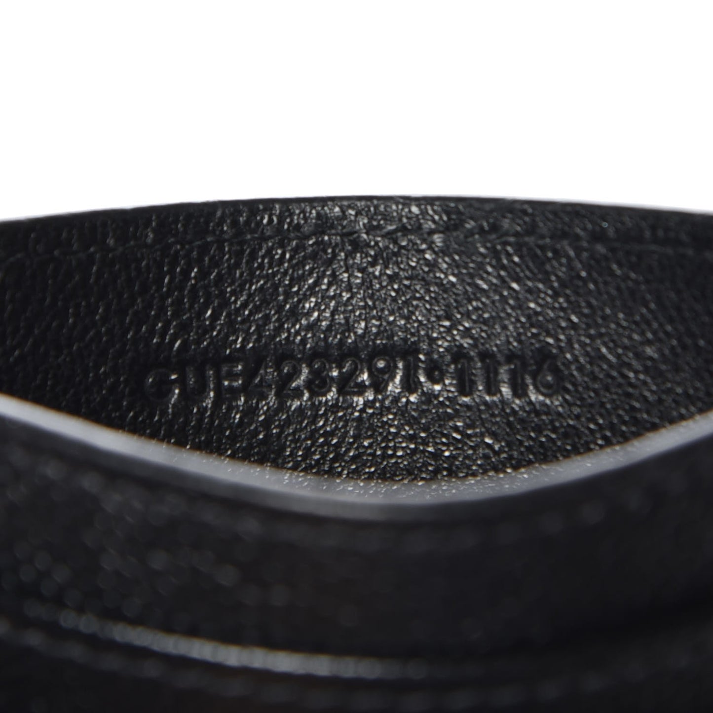 Grain De Poudre Matelasse Chevron Monogram Credit Card Case Black