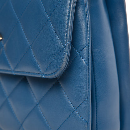 Chanel Lambskin Quilted Small Trendy CC Flap Dual Handle Bag Blue 12 of 14