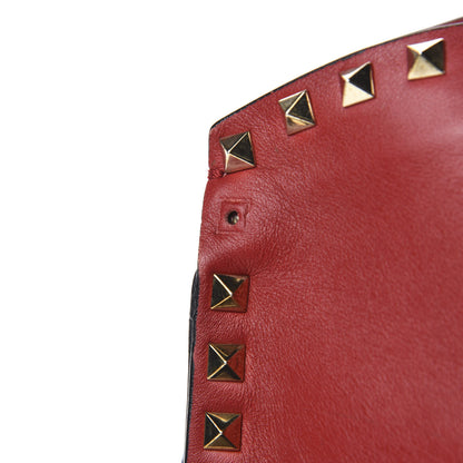 Valentino Garavani Vitello Rockstud Dome Shopper Rosso Valentino 17 of 22