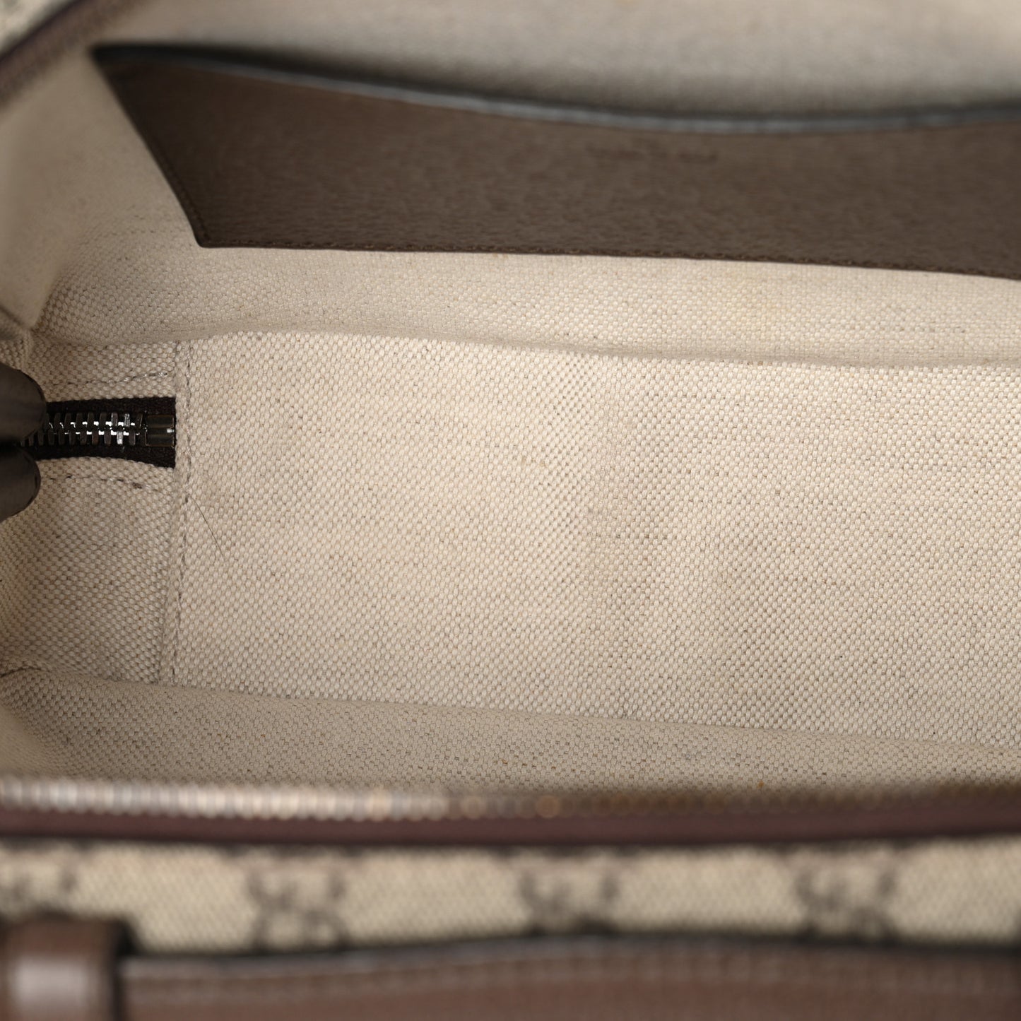 GG Supreme Monogram Web Small Ophidia Top Handle Shoulder Bag Brown