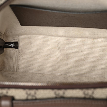 Gucci GG Supreme Monogram Web Small Ophidia Top Handle Shoulder Bag Brown 5 of 10