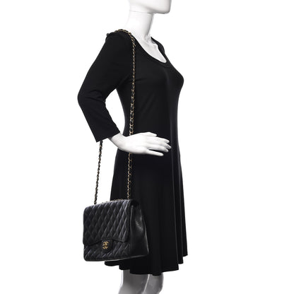 Chanel Caviar Quilted Jumbo Single Flap Black 3 of 12