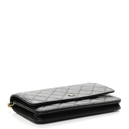 Chanel Caviar Quilted Wallet On Chain WOC Black 4 of 10