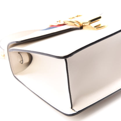 Gucci Calfskin Mini Sylvie Top Handle Bag White 5 of 14