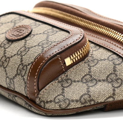 Gucci GG Supreme Monogram Textured Calfskin Retro Interlocking G Belt Bag Beige Ebony Brown Sugar 11 of 12