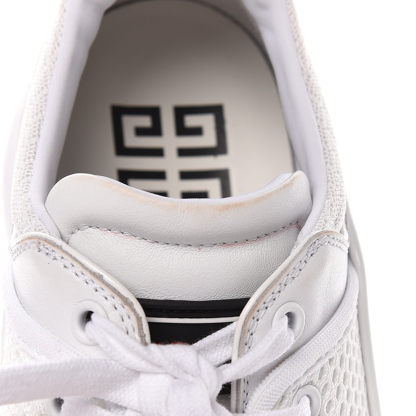 Calfskin Neoprene Jaw Low Sneakers 38 White