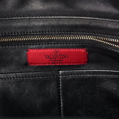 Valentino Garavani Vitello Medium Rockstud Tote Black 7 of 10