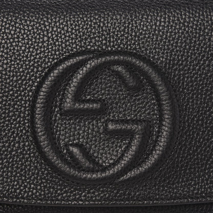 Gucci Pebbled Calfskin Medium Soho Flap Crossbody Black 8 of 10