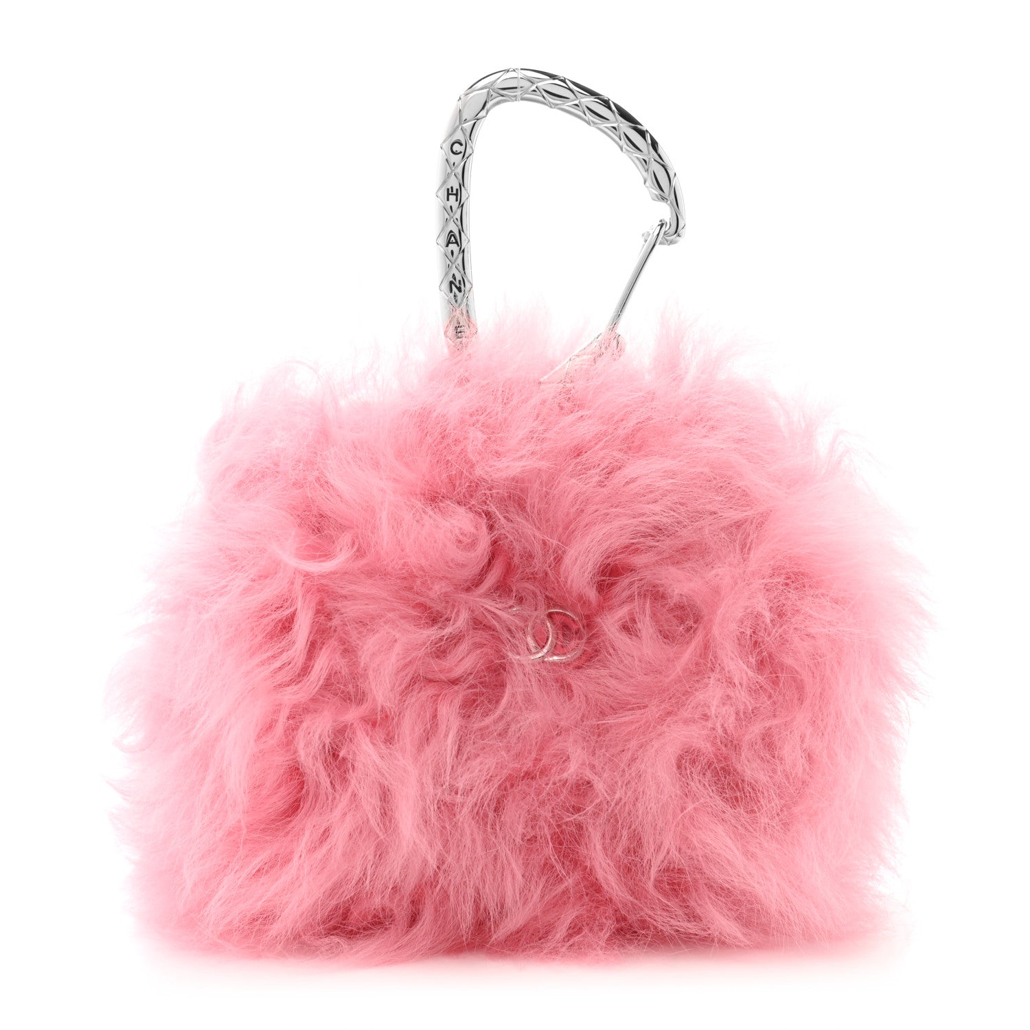 Chanel Shearling Lambskin CC Hook Card Holder Pink 1 of 9
