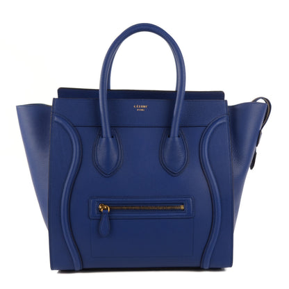 Celine Drummed Calfskin Mini Luggage Indigo 1 of 8