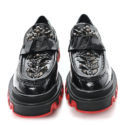 Christian Louboutin X Marvel Patent Calfskin The Amazing Loubi Loafers 46 Black Cosmos 3 of 8