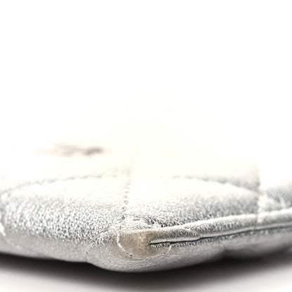 Chanel Metallic Lambskin Quilted Card Holder Silver 11 of 11