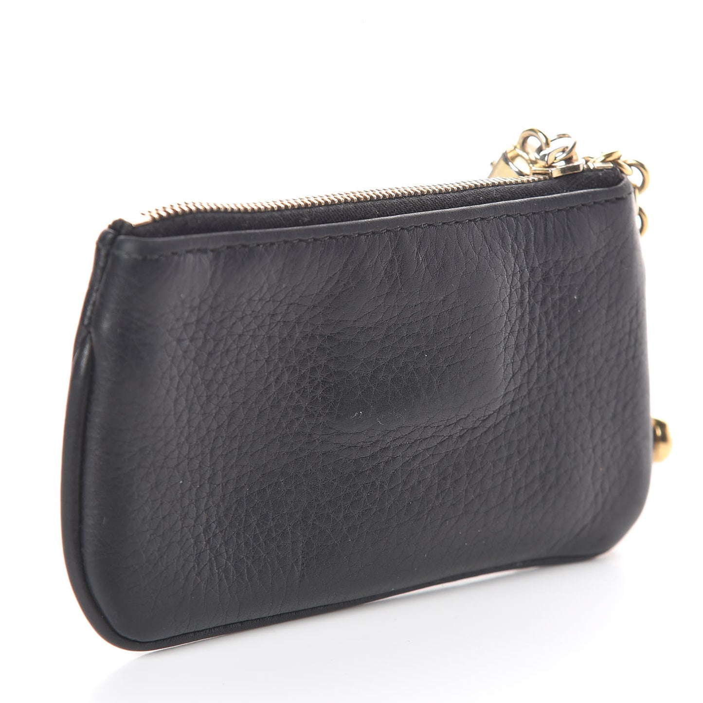 Pebbled Calfskin Soho Key Case Black