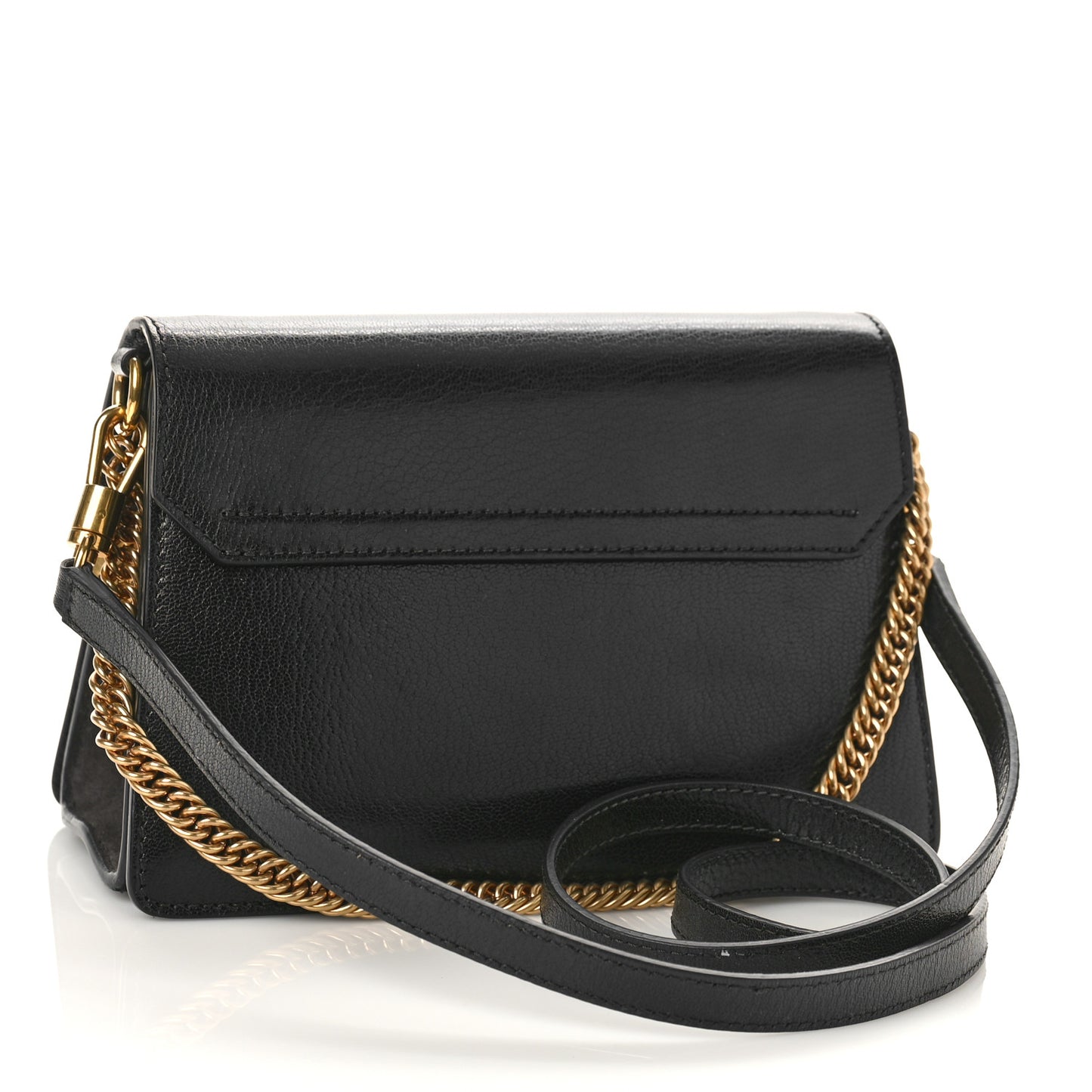 Goatskin Suede Mini GV3 Shoulder Bag Black