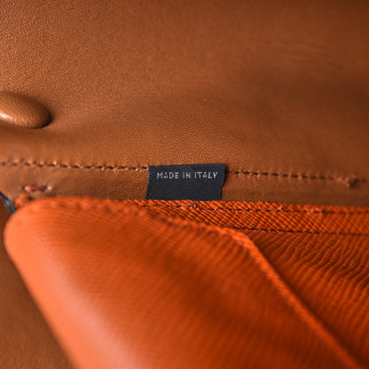 Prada Saffiano Cuir Medium Double Bag Papaya 8 of 10
