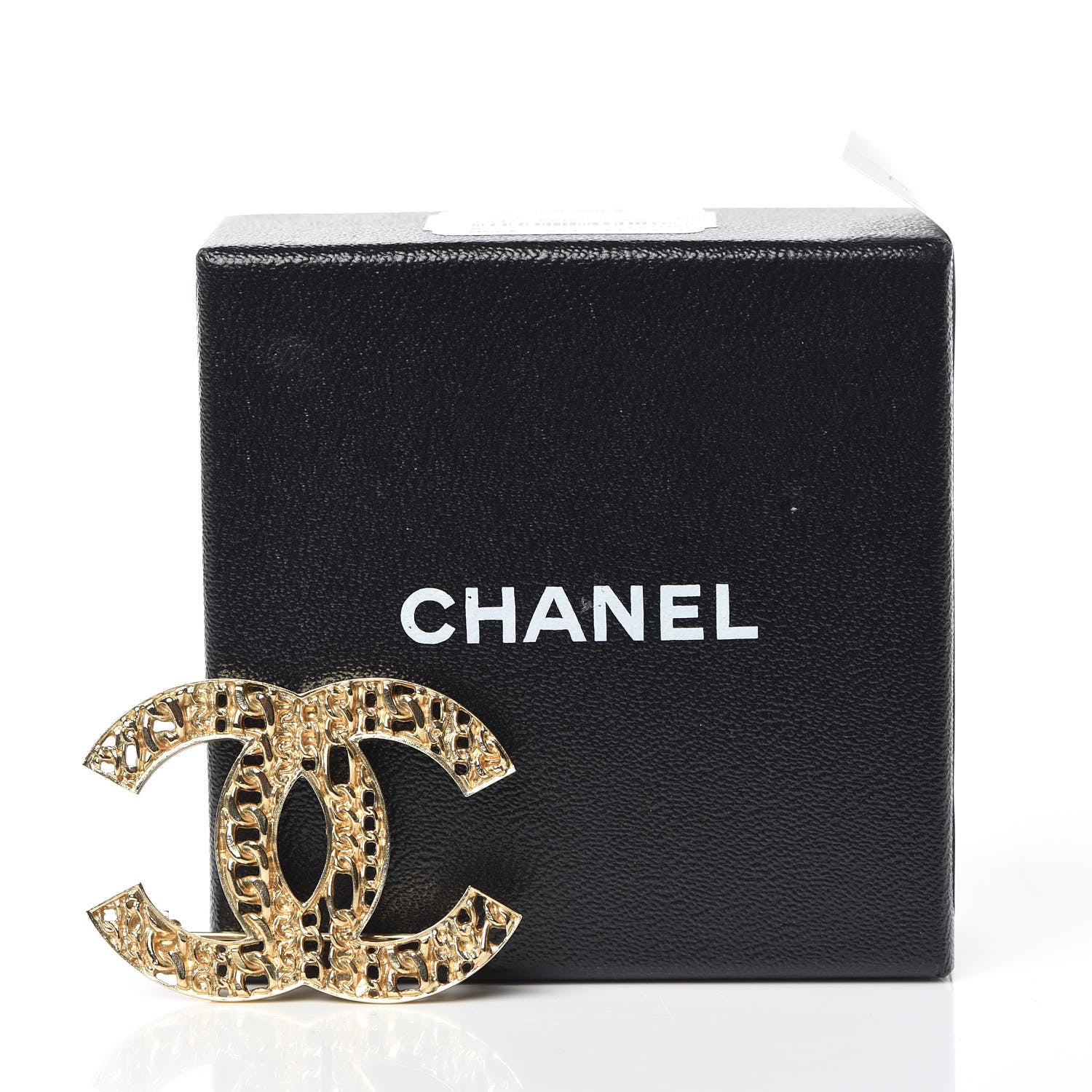 Chanel Chain CC Brooch Pin Light Gold 5 of 5