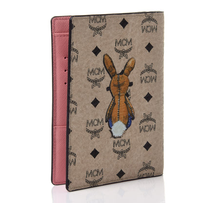 MCM Visetos Rabbit Passport Holder Beige 2 of 4