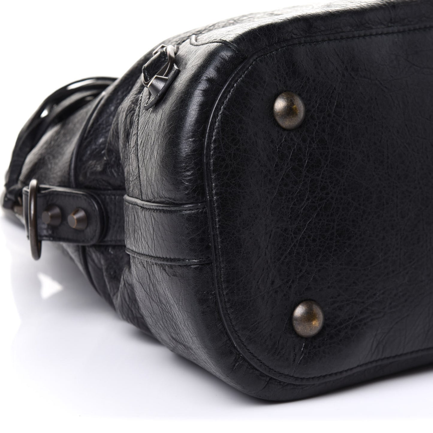 Agneau Classic Hardware Bowling Bag Black