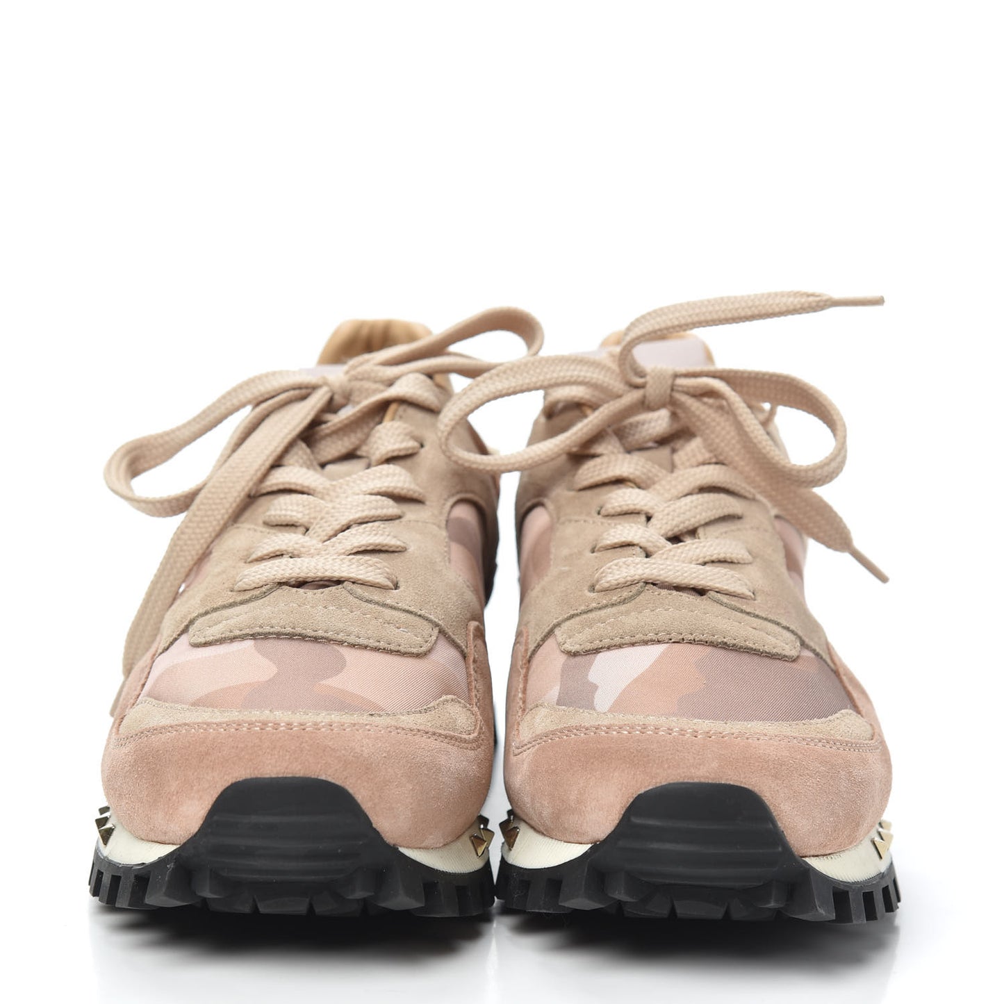 Suede Nylon Camouflage Womens Soul Rockstud Sneakers 38 Multicolor