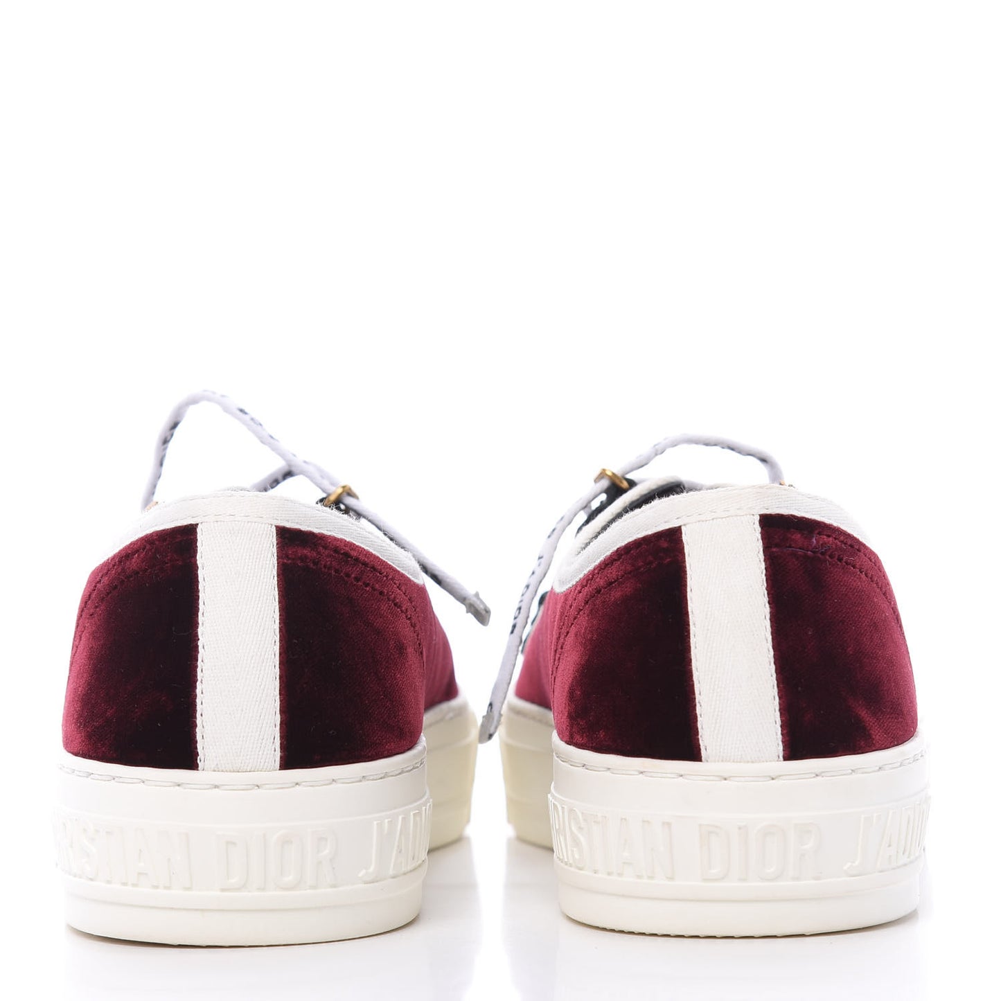 Velvet Walk'N'Dior Low Top Sneakers 38.5 Deep Amaranth