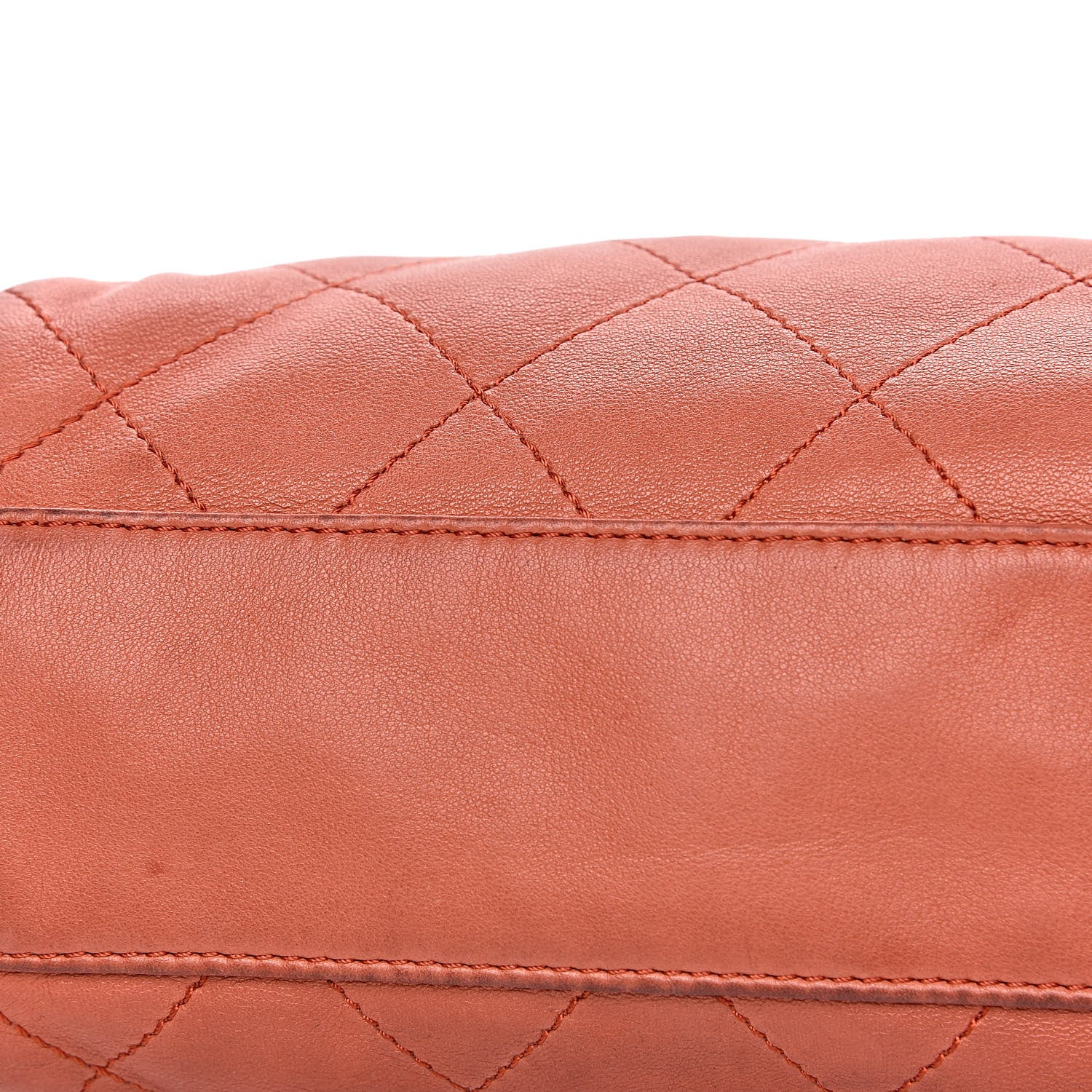 Chanel Lambskin Stitched Medium Ultimate Soft Tote Coral 11 of 19