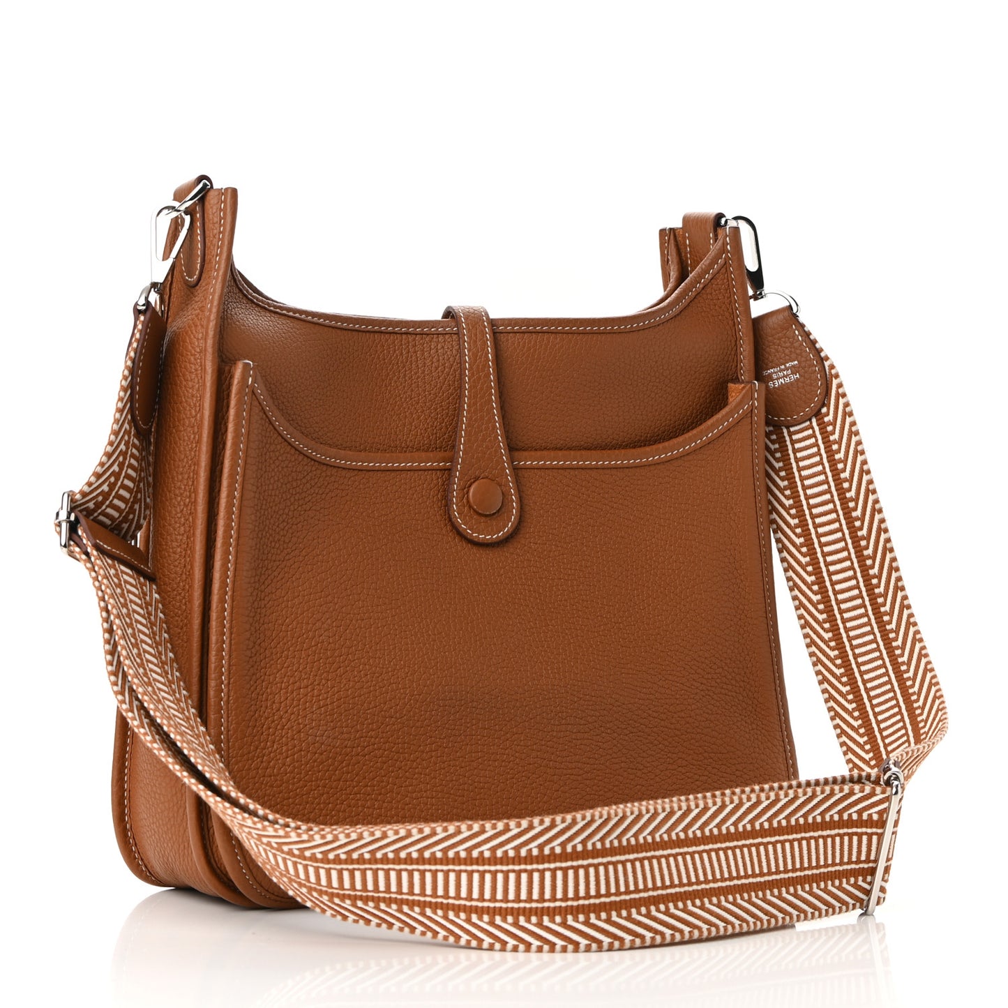 Taurillon Clemence Amazone Evelyne III PM Gold Ecru