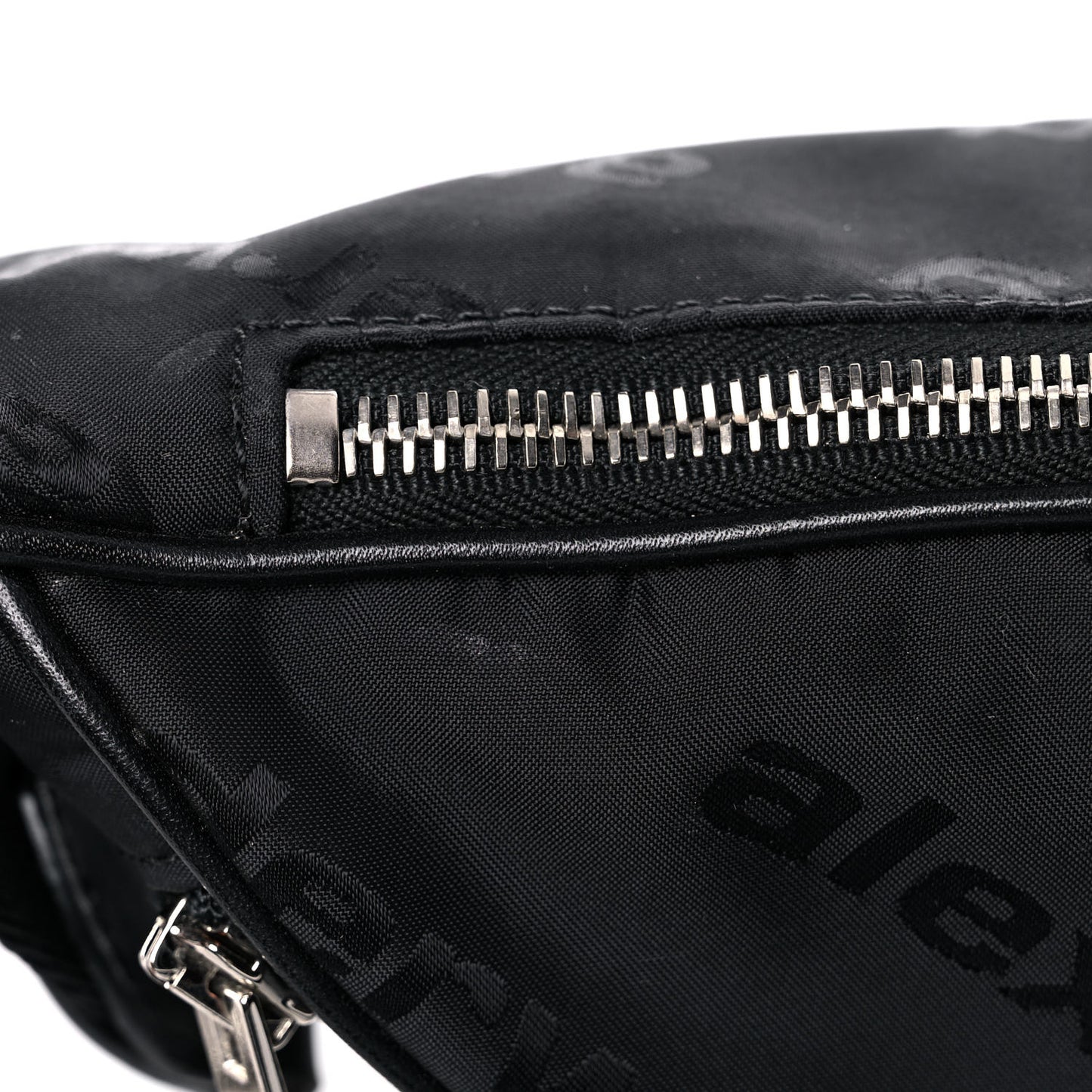 Nylon Logo Printed Attica Belt Bag Black