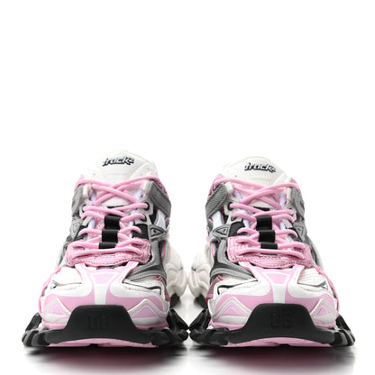 Balenciaga Rubber Mesh Tri-Color Womens Track.2 Open Sneakers 41 Pink Grey White 2 of 9