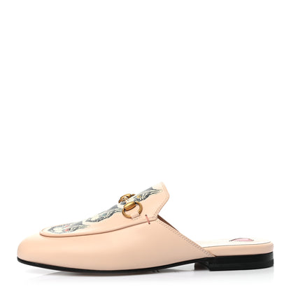 Gucci Calfskin Mystic Cat Womens Princetown Slippers 35 Mill Pink Multicolor 1 of 9