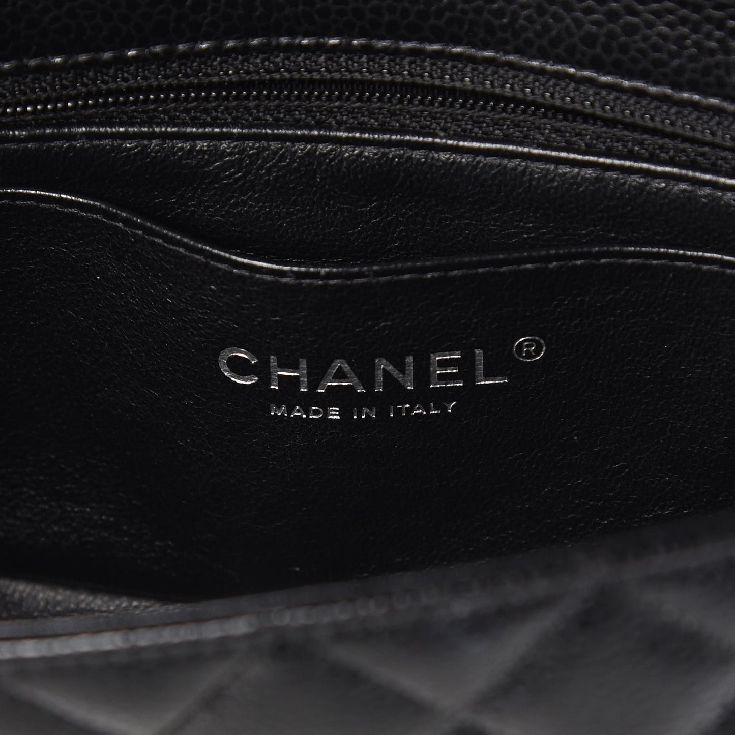 Caviar Quilted Mini Rectangular Flap Black