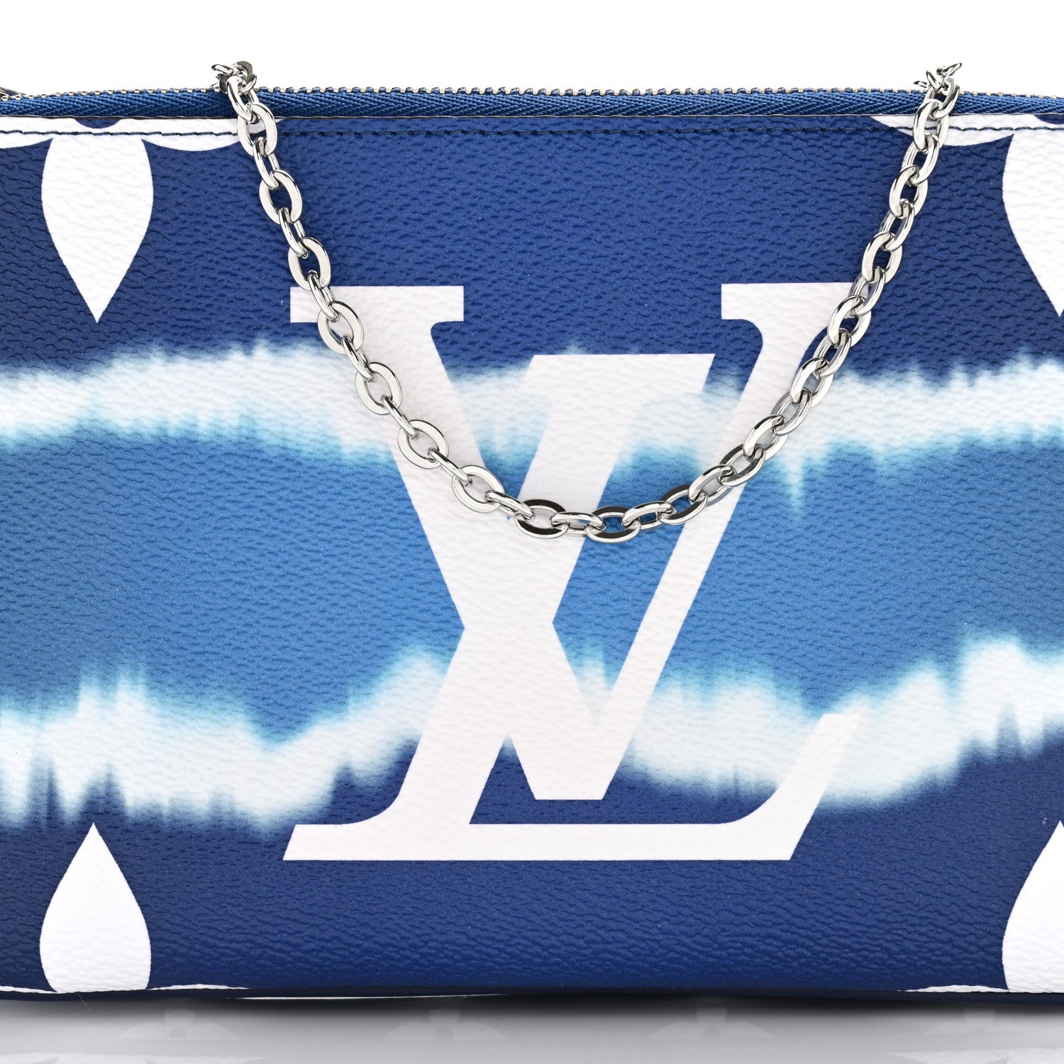 Louis Vuitton Monogram Giant Escale Double Zip Pochette Blue 9 of 13