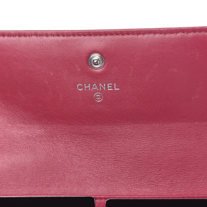 Chanel Patent Camellia Embossed Flap Wallet Pink 6 of 9
