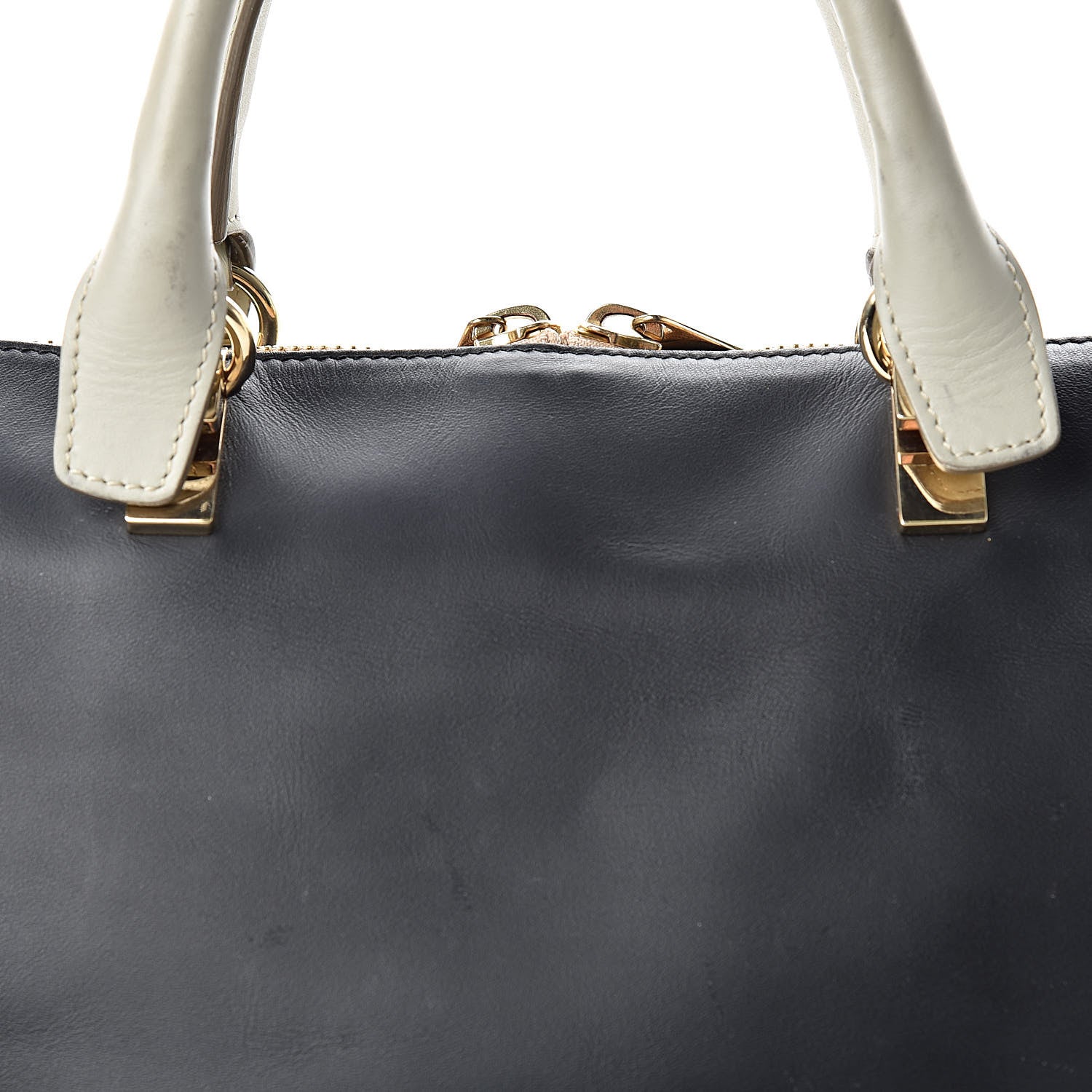 Chloe Smooth Calfskin Large Baylee Tote Black Grey 8 of 19