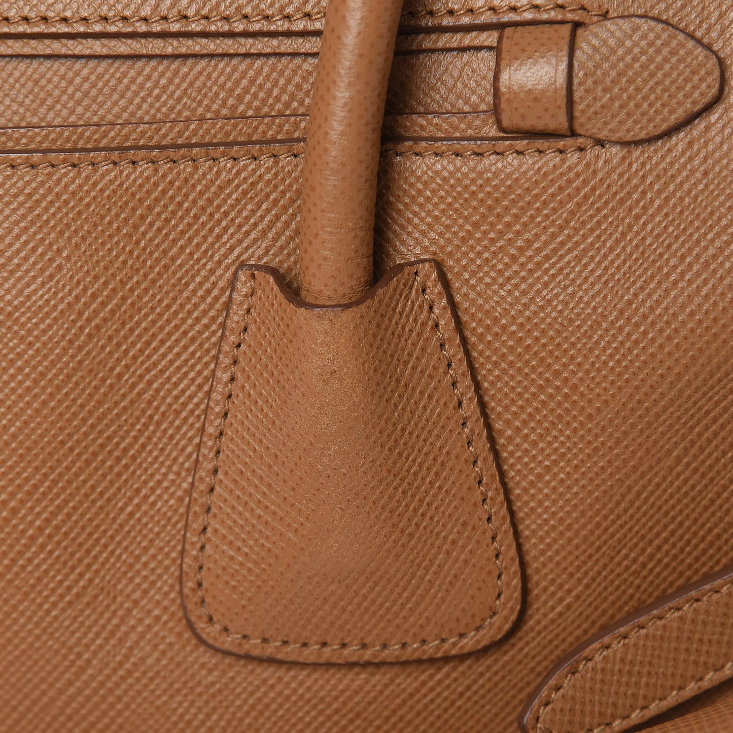 Saffiano Cuir Top Handle Dome Tote Caramel