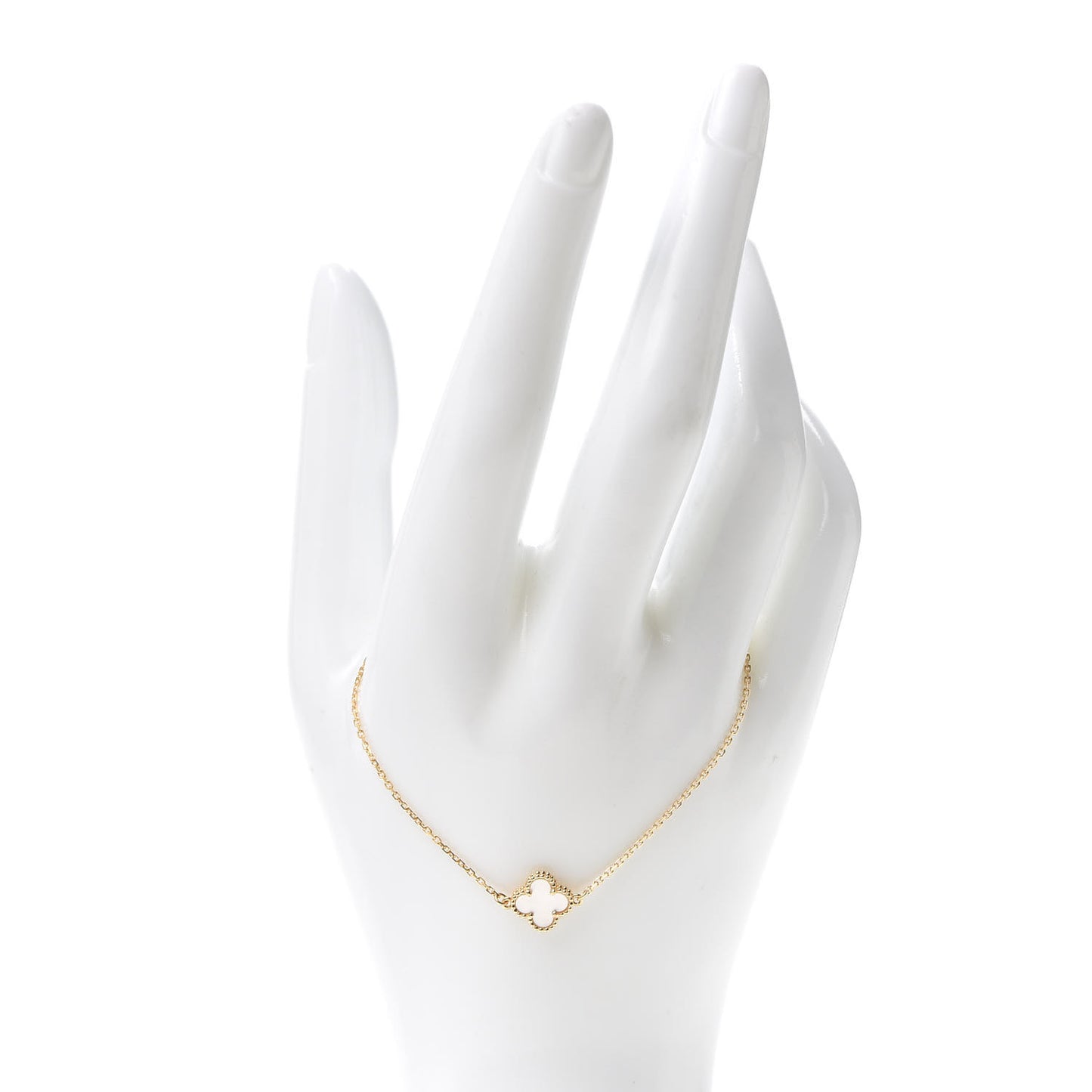 18K Yellow Gold Mother of Pearl Sweet Alhambra Bracelet