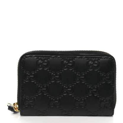Gucci Guccissima Zip Around Card Case Black 1 of 8