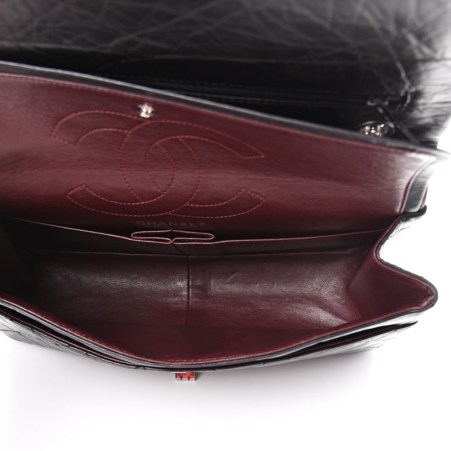 Aged Calfskin Quilted 2.55 Reissue 226 Flap Black