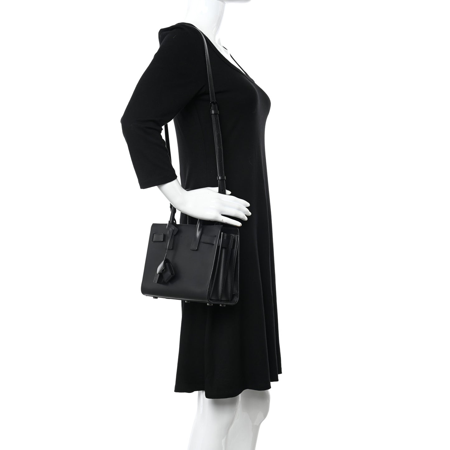 Calfskin Nano Sac De Jour Black