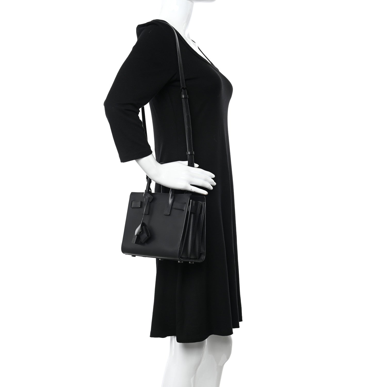 Saint Laurent Calfskin Nano Sac De Jour Black 2 of 15