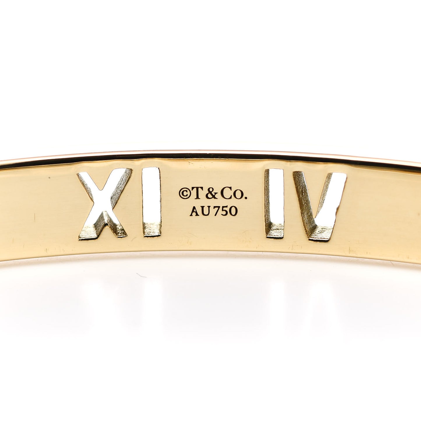 18K Yellow Gold Diamond Atlas Pierced Hinged Bangle Bracelet