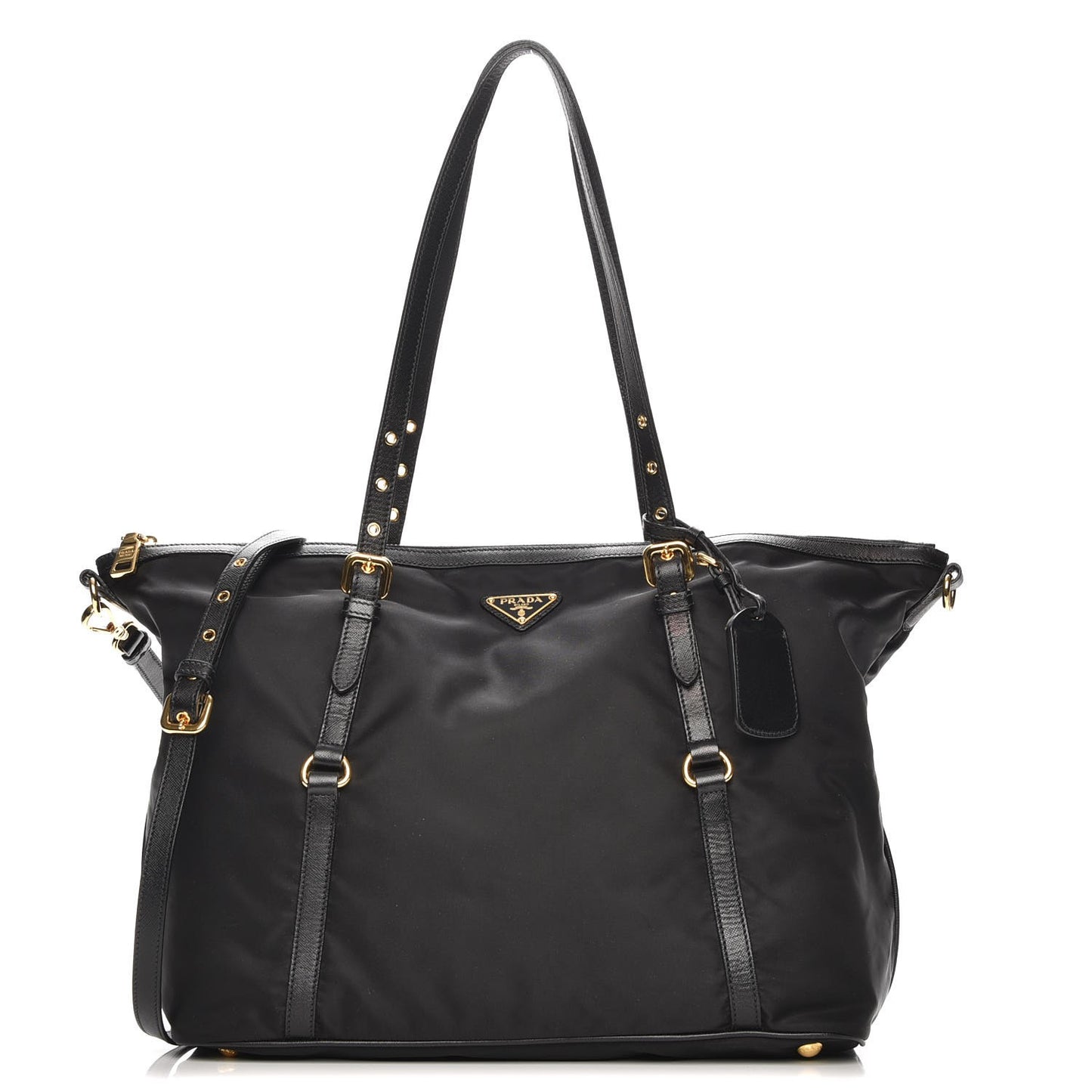 Tessuto Nylon Saffiano Tote Nero Black