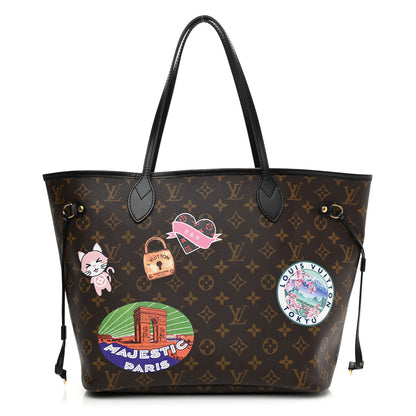 Louis Vuitton Monogram My LV World Tour Neverfull MM 3 of 9