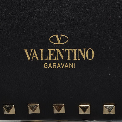 Valentino Garavani Vitello Large Rockstud Zip Wristlet Pouch Black 9 of 9