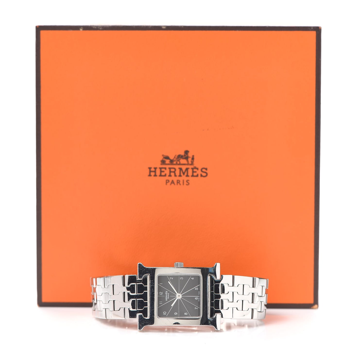 Stainless Steel 21mm Heure H Hour Quartz Watch Black