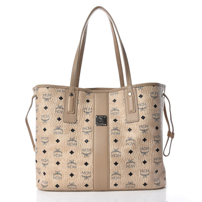 MCM Visetos Medium Liz Reversible Shopper Tote Beige 6 of 20