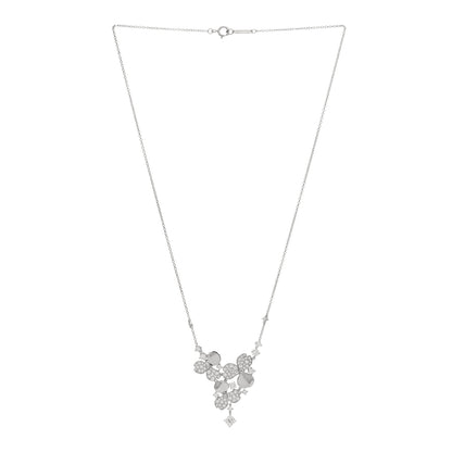Tiffany Platinum Diamond Paper Flowers Cluster Pendant Necklace 2 of 3