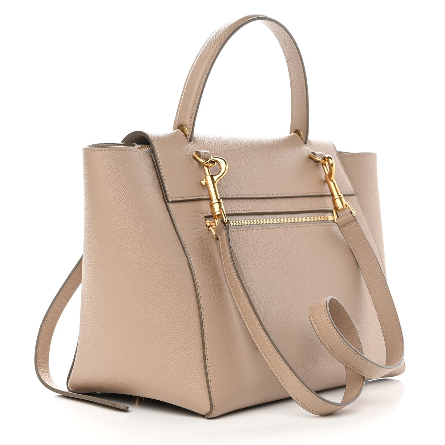 Grained Calfskin Mini Belt Bag Light Taupe