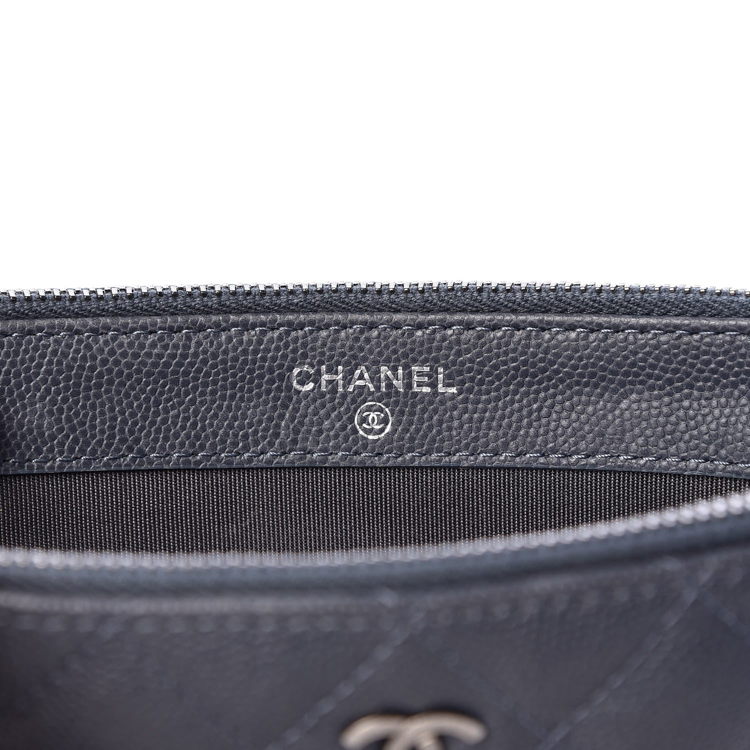 Chanel Caviar Quilted Small Clutch With Chain Grey 5 of 11