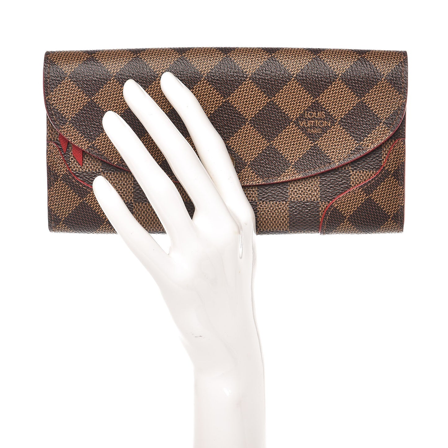 Damier Ebene Caissa Wallet Cherry